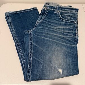 Buckle Men's Straight Jeans in Classic Blue